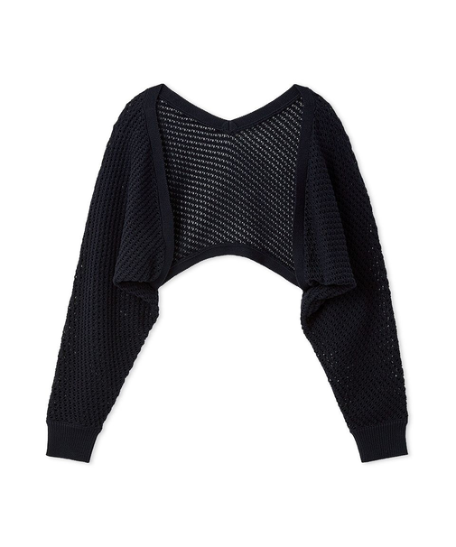 リネンコットンニットボレロカーディガン