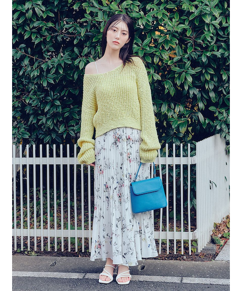 フラワープリントプリーツスカート｜フレイアイディーの通販｜&mall