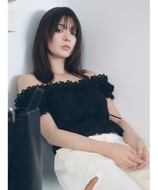 2wayフリルレースブラウス