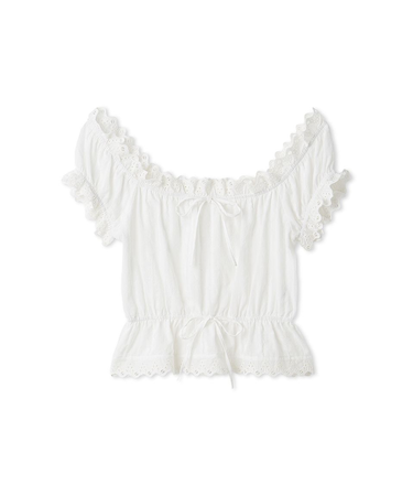 2wayフリルレースブラウス