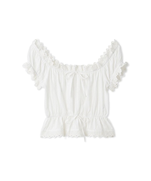 2wayフリルレースブラウス