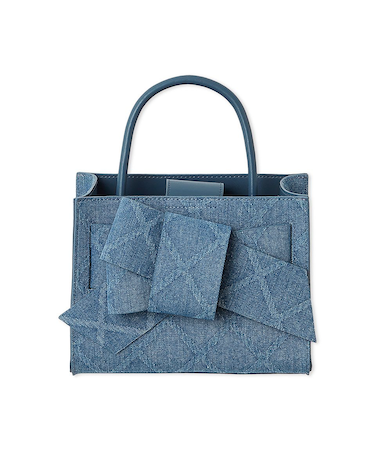 【ルエル】デニムリボンミドルバッグ