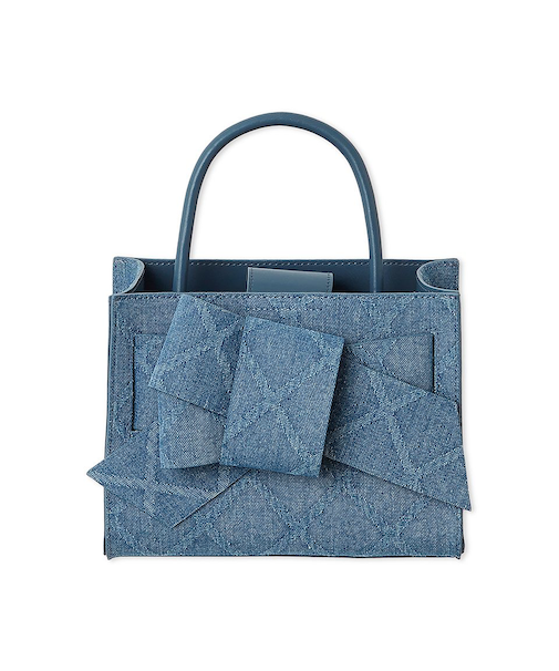 【ルエル】デニムリボンミドルバッグ