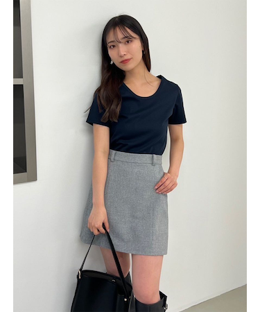 ラウンドネックTシャツ／接触冷感