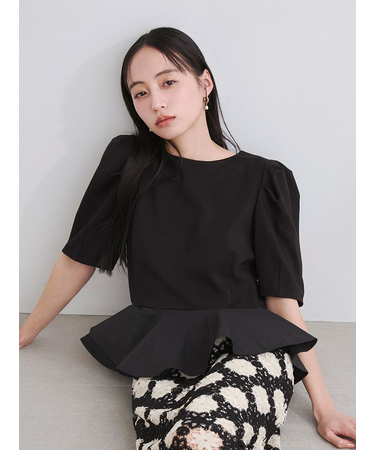 ドッキングペプラムカットソー