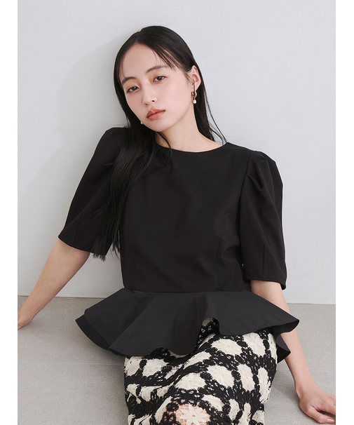 ドッキングペプラムカットソー