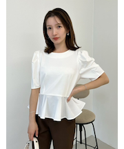 ドッキングペプラムカットソー