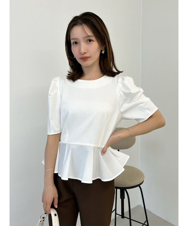 ドッキングペプラムカットソー