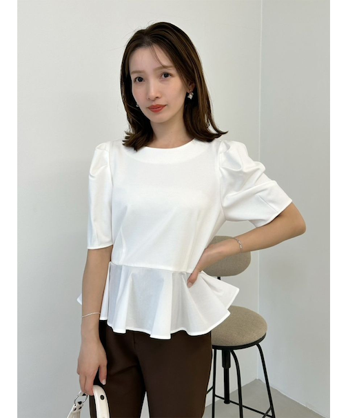 ドッキングペプラムカットソー