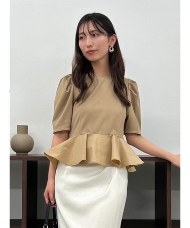 ドッキングペプラムカットソー