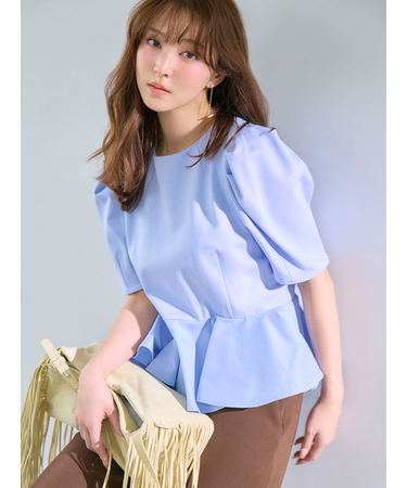 ドッキングペプラムカットソー