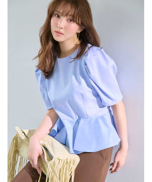 ドッキングペプラムカットソー