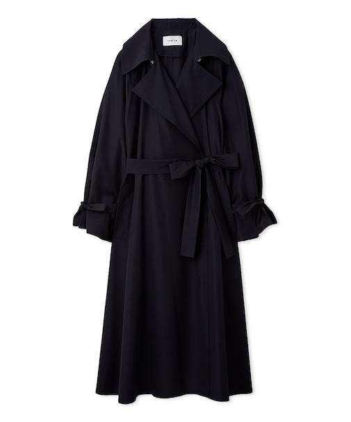 ライトフレアーロングトレンチコート／UVカット・接触冷感・撥水