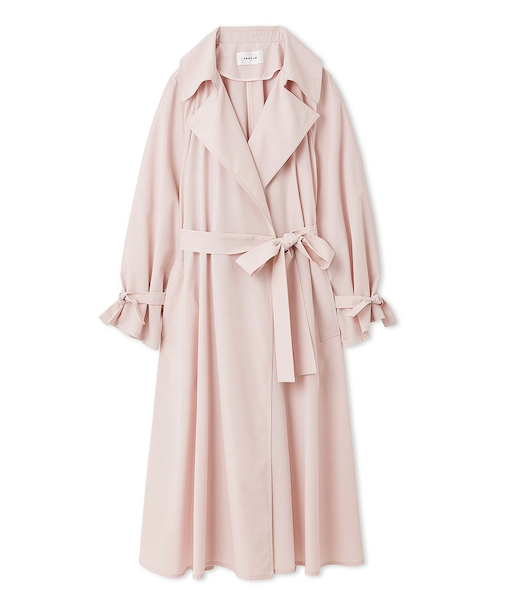 ライトフレアーロングトレンチコート／UVカット・接触冷感・撥水