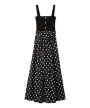 2wayタイデザインニットコンビワンピース