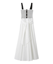 2wayタイデザインニットコンビワンピース