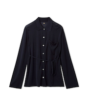 シルクブレンドシアーニットシャツ／ウォッシャブル