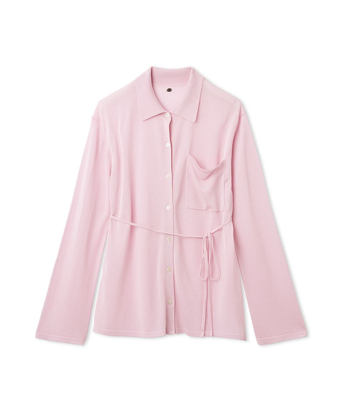 シルクブレンドシアーニットシャツ／ウォッシャブル｜フレイアイディー