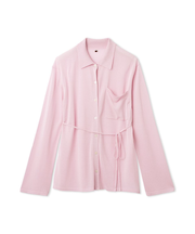 シルクブレンドシアーニットシャツ／ウォッシャブル