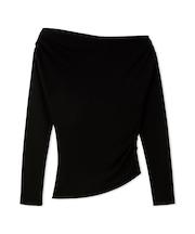 アシンメトリーオフショルニットトップス