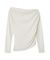 アシンメトリーオフショルニットトップス