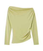 アシンメトリーオフショルニットトップス