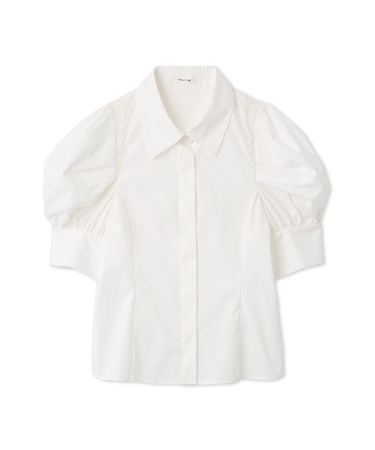 タックバルーンスリーブブラウス