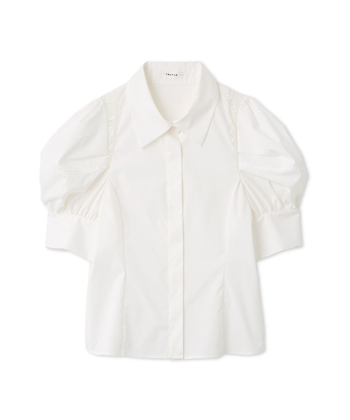 タックバルーンスリーブブラウス