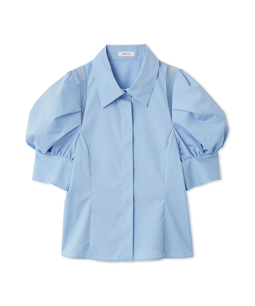 タックバルーンスリーブブラウス