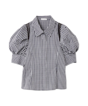 タックバルーンスリーブブラウス