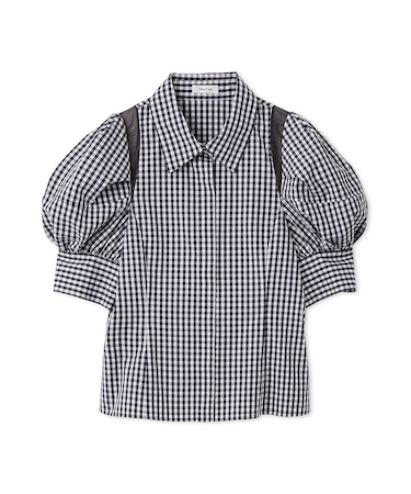 タックバルーンスリーブブラウス