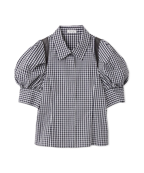 タックバルーンスリーブブラウス