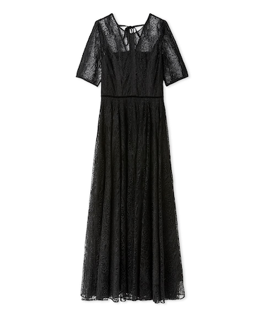 フローイングドットエンブロイダリードレス