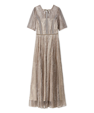 フローイングドットエンブロイダリードレス