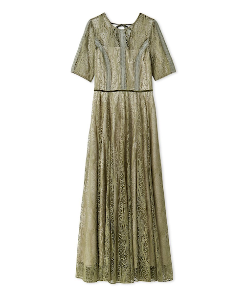 フローイングドットエンブロイダリードレス