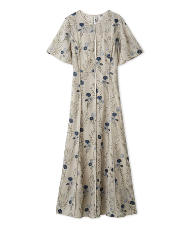 ボタニカルエンブロイダリードレス