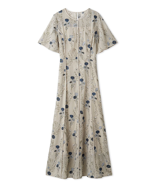 ボタニカルエンブロイダリードレス