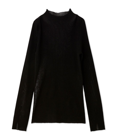 シアーハイネックニットプルオーバー／ウォッシャブル