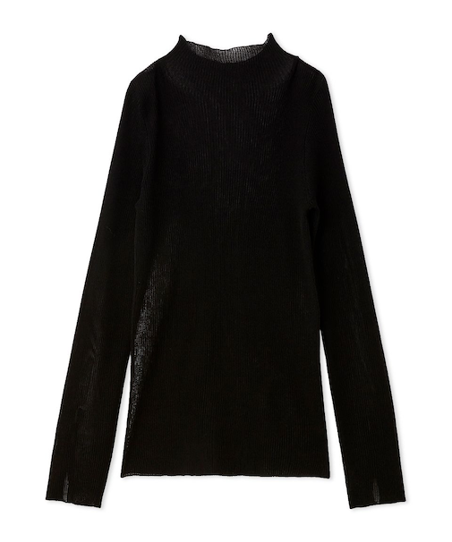 シアーハイネックニットプルオーバー／ウォッシャブル