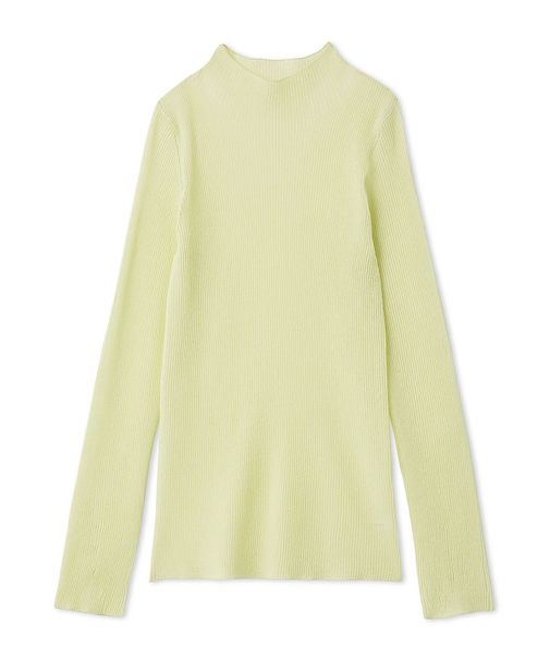 シアーハイネックニットプルオーバー／ウォッシャブル