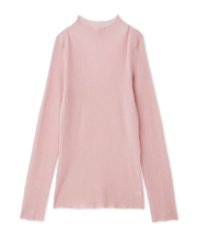 シアーハイネックニットプルオーバー／ウォッシャブル