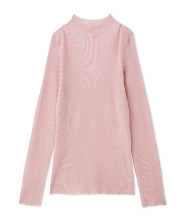 シアーハイネックニットプルオーバー／ウォッシャブル