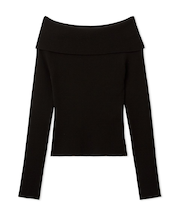 ベーシックオフショルリブニット/ウォッシャブル