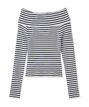 ベーシックオフショルリブニット／ウォッシャブル