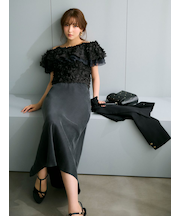 キュプラサテンナロースカート