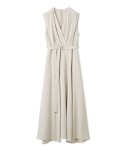 カシュクールベルトタックワンピース