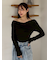 ギャザーオフショルカットソー