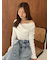 ギャザーオフショルカットソー