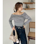 ギャザーオフショルカットソー