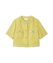 ツイードフリンジ半袖ジャケット